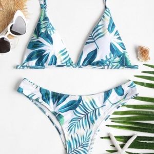 🌿SALE🌿NWT Zaful Padded Tropical Bikini